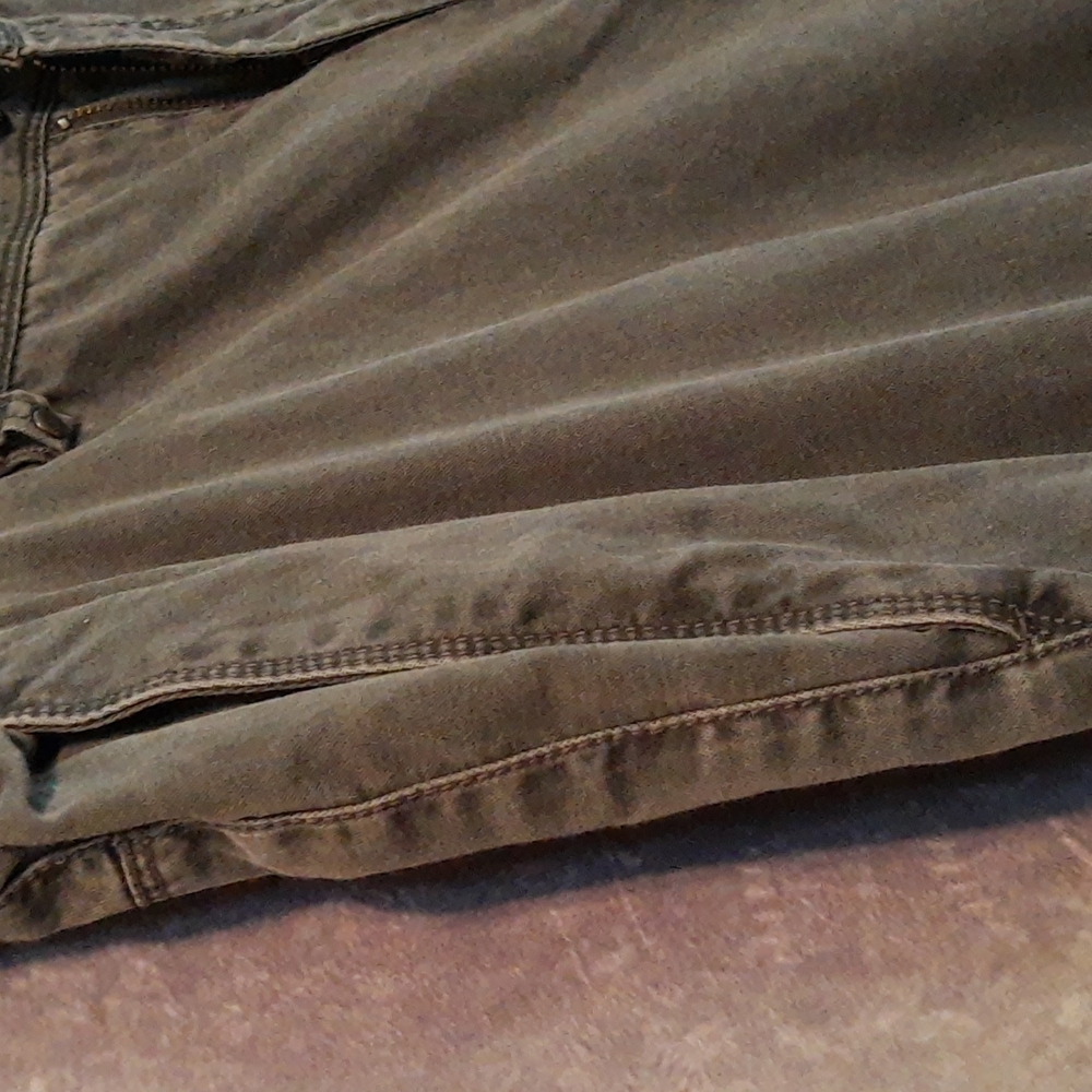 CK Calvin Klein 100% Cotton Men's Flat Front Dark Gray Wash Chino Pant 36x32 - Picture 11 of 16